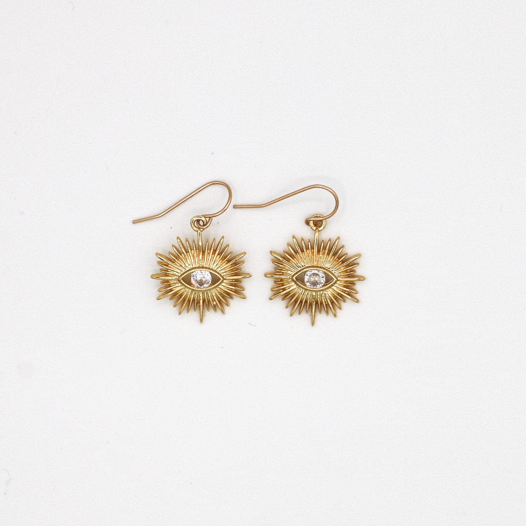 Release Control Diamond Sun Earrings Dainty Earrings