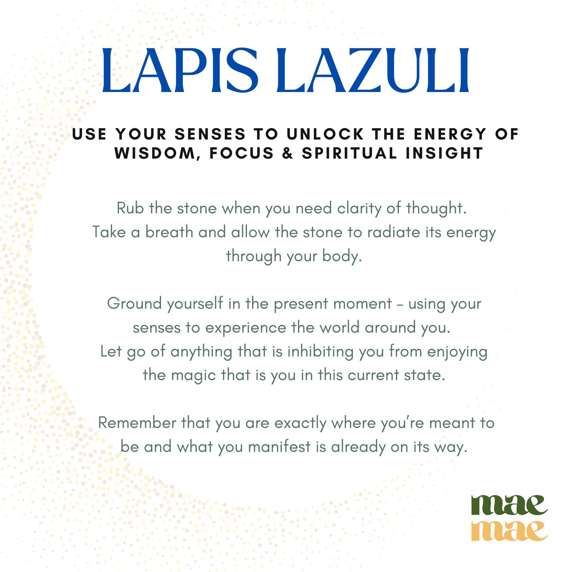Lapis Lazuli Focus Stone Necklace Dainty Lapis Lazuli Focus Stone Necklace