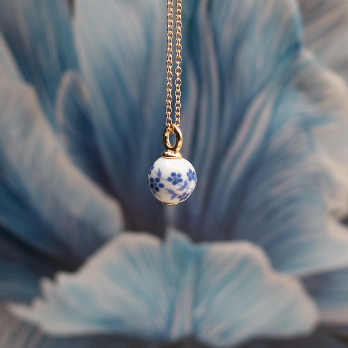 The Heirloom Necklace Dainty Necklace 16-18" Heirloom Necklace Porcelain Charm - MaeMae Jewelry
