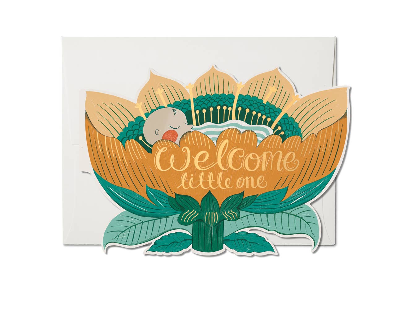 Baby Blossom baby greeting card Dainty