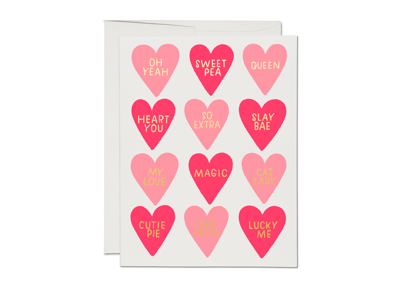 Conversation Hearts Valentine's Day greeting card Dainty