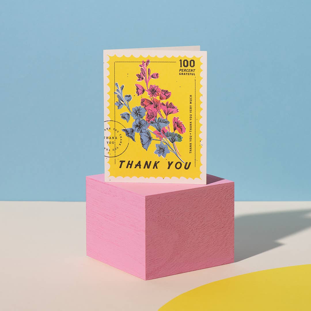 100 Percent thank you greeting card Dainty Singles