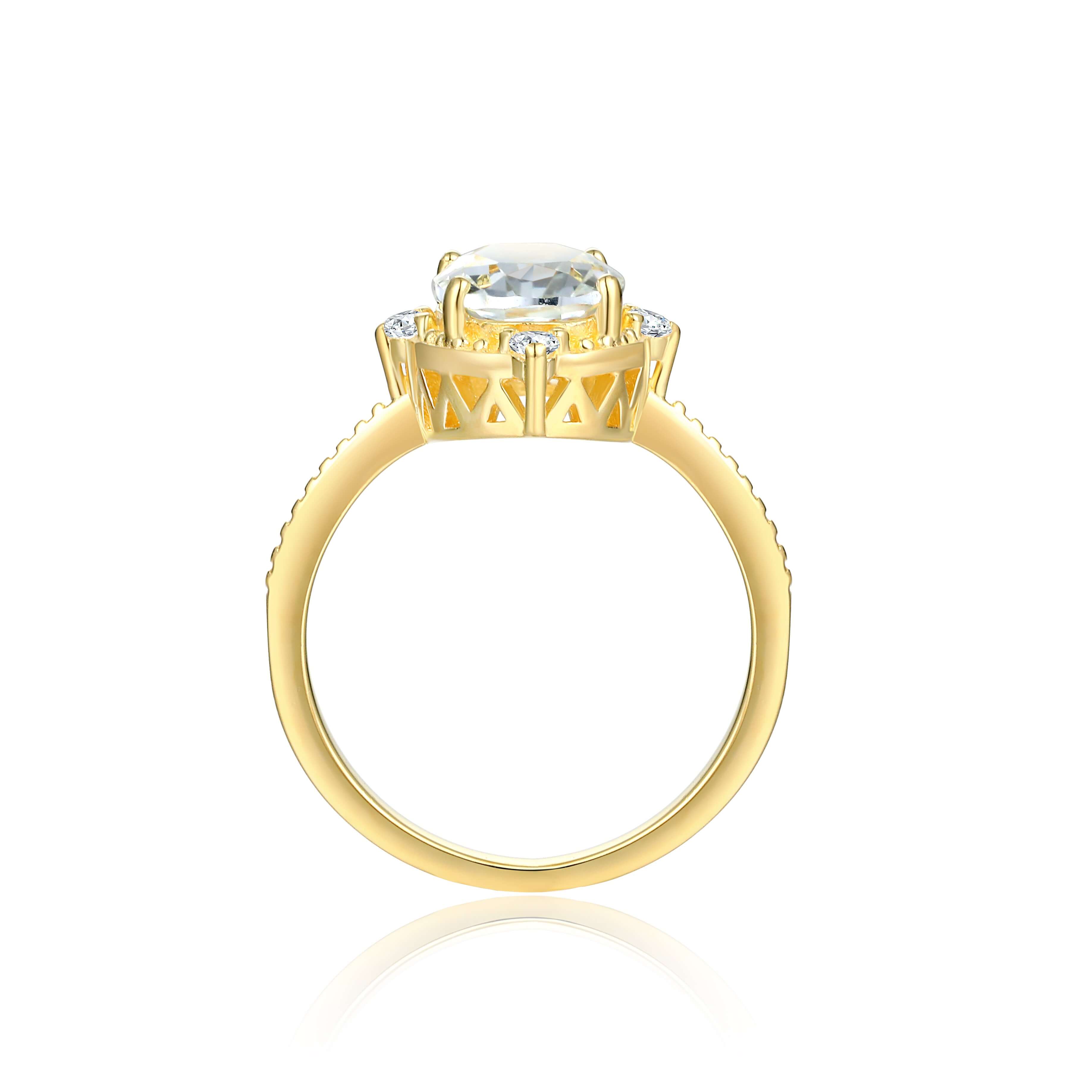 White Topaz Versailles Ring Dainty White Topaz Versailles Ring