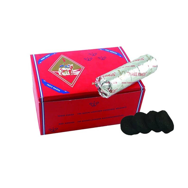 Original Three Kings Charcoal Disks 33mm Box Dainty