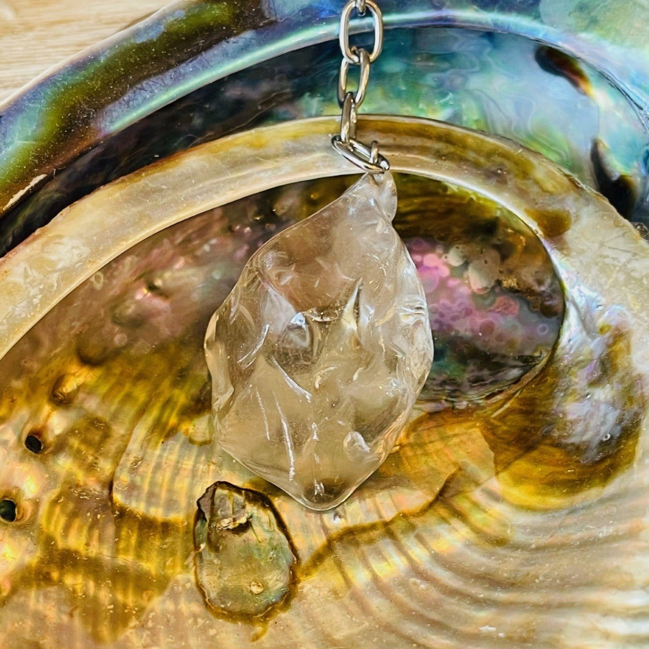Polished Stone Crystal Keychain Dainty Accessories Natural Stone | Tumbled Stone | Worry Stone Crystal Keychains