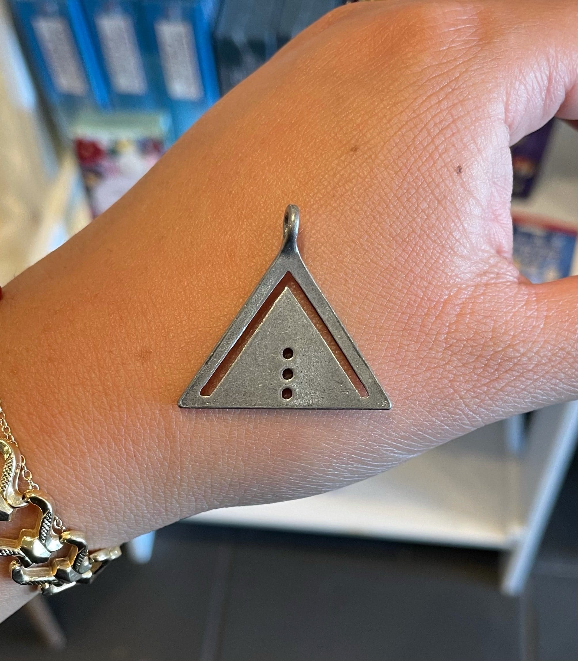 Custom Necklace Bar Charms Dainty Align Triangle