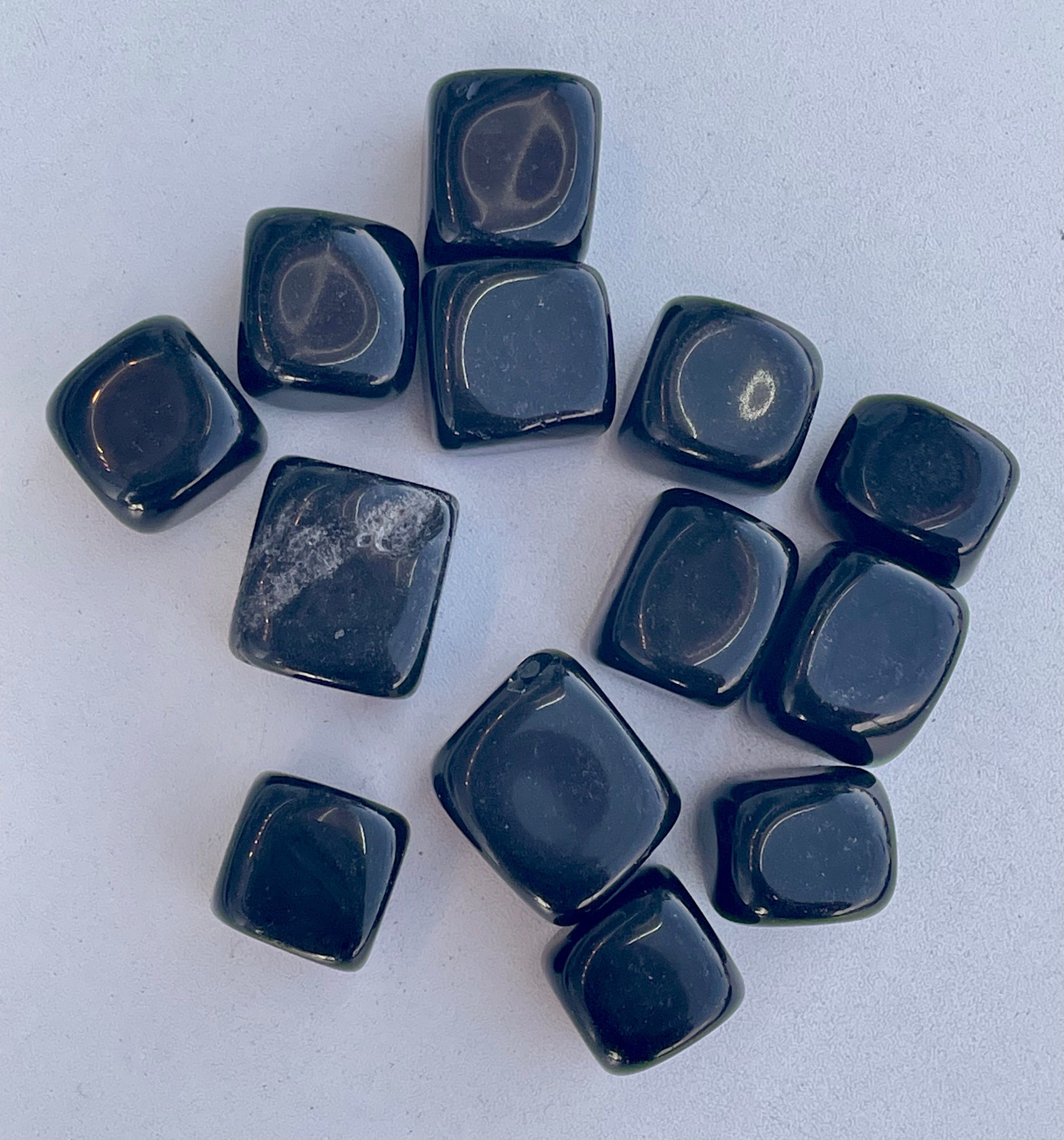 Black Obsidian Cubes (POS) Dainty