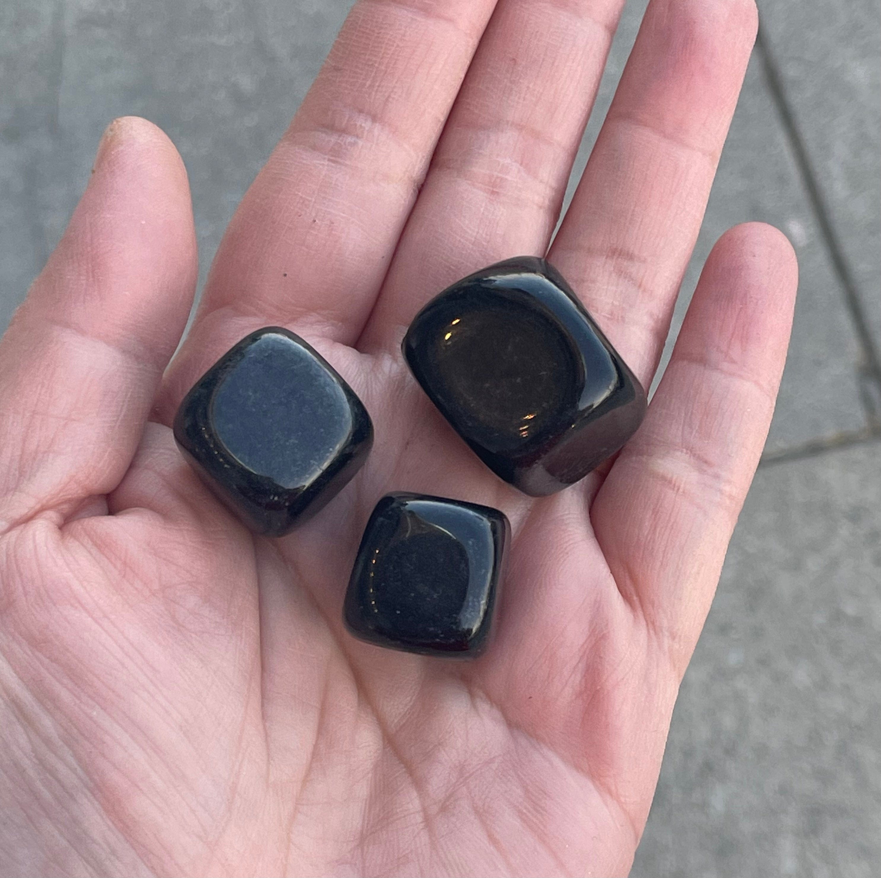 Black Obsidian Cubes (POS) Dainty