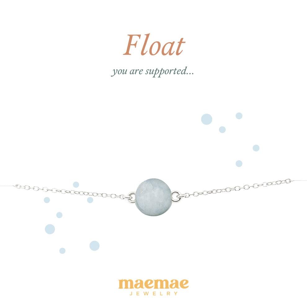 Sterling Silver Aquamarine Pendant Bracelet for Women