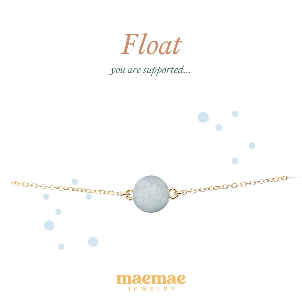 Float Aquamarine Bracelet Dainty Bracelet Aquamarine Pendant - March Birthstone - Inspirational Dainty Bracelet