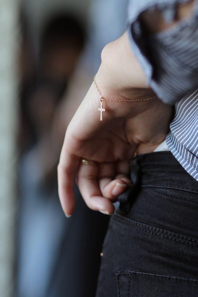 The Universe Loves A Believer Bracelet Dainty Bracelet MaeMae Jewelry | Detailed Cross Charm | The Universe Loves A Believer Bracelet