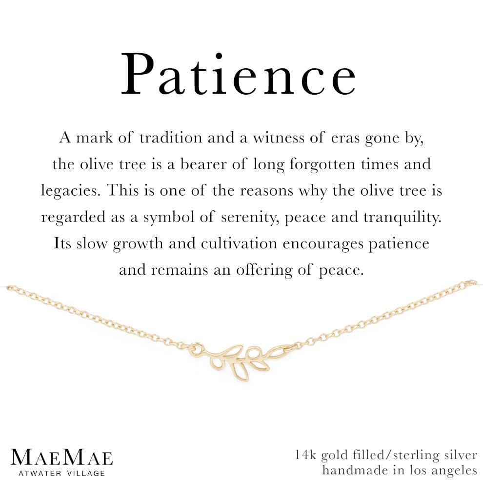 Patience Bracelet Dainty Bracelet XS Patience Bracelet | Olive Branch Bracelet | Carded Jewelry
