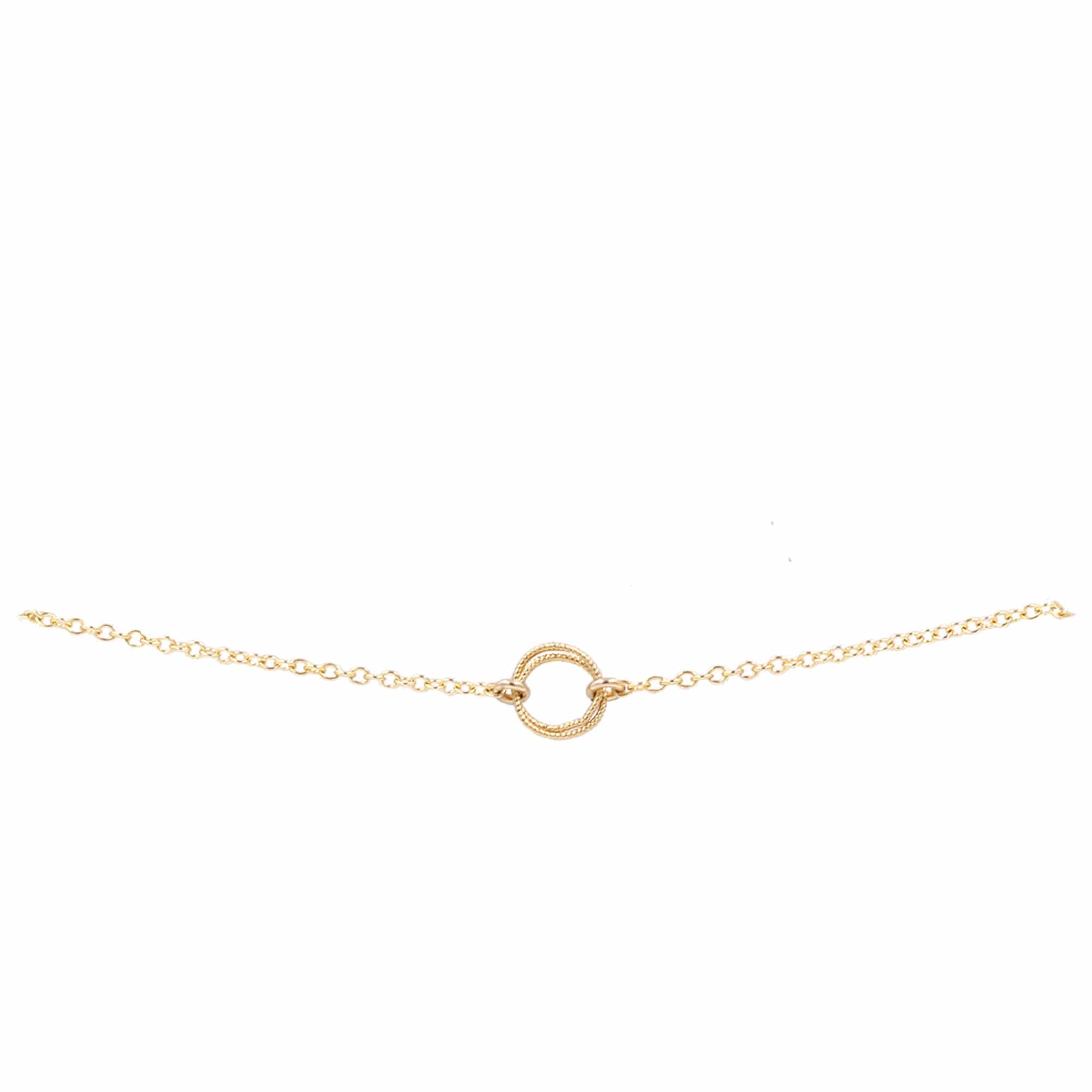 Bridal Interlocked Circle "Harmony" Bracelet Dainty Bridal XS / 14k Gold Filled MaeMae Jewelry | Double Circle Bracelet | Personalized Bridesmaid Gift