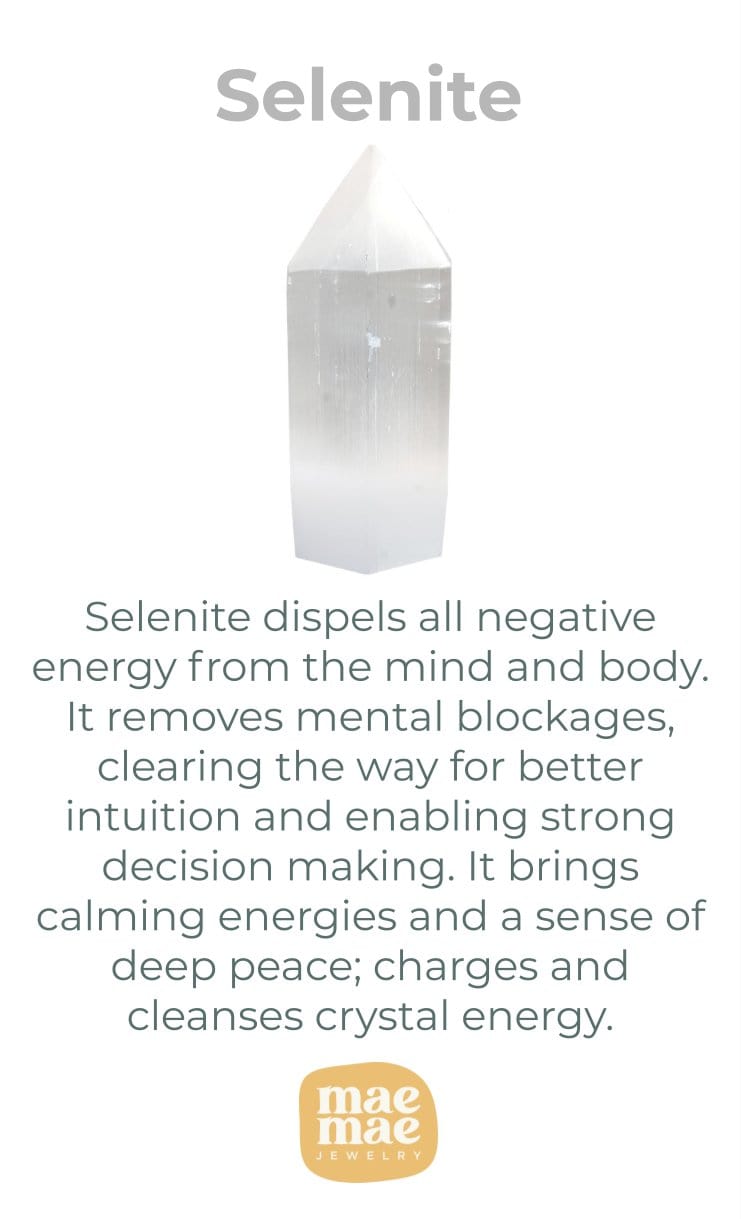 Selenite Square Candle Holder Dainty Crystals