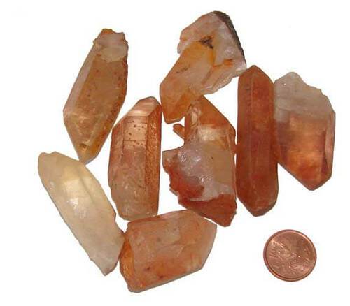 Tangerine Quartz Points Dainty Crystals