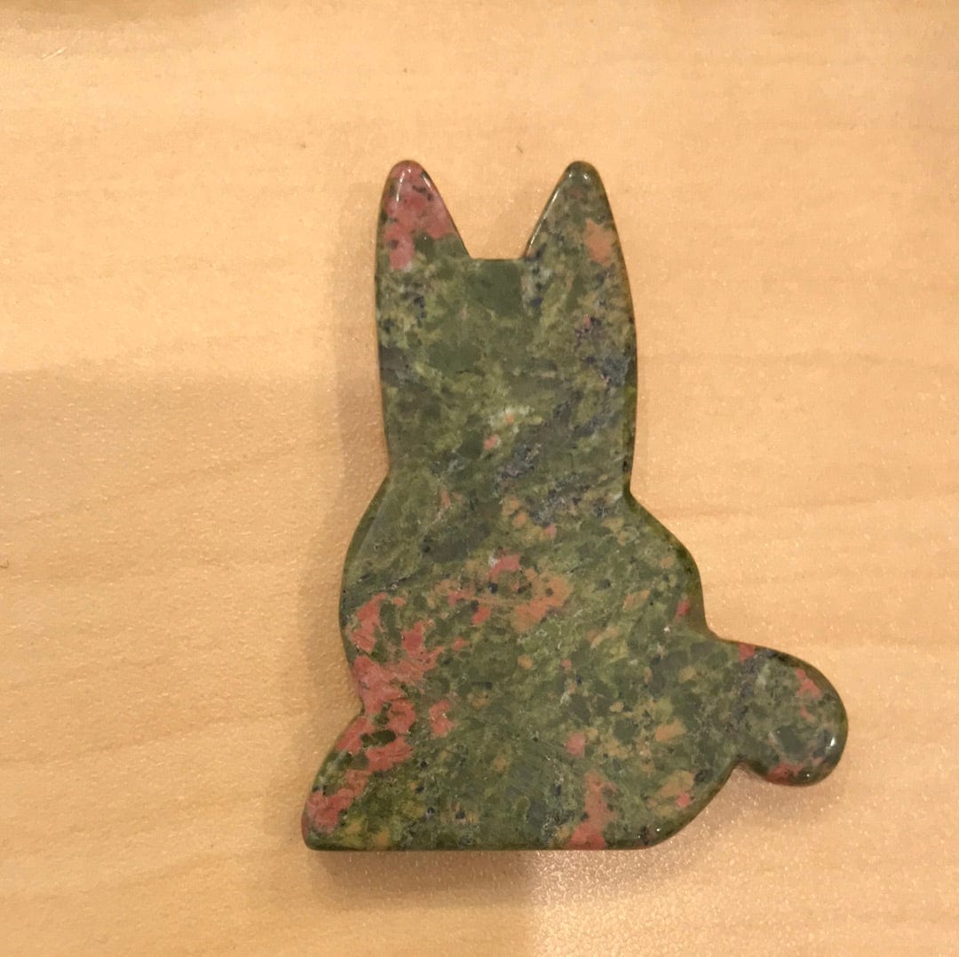 Crystal Cat - Flat, assorted stones (POS) Dainty Crystals Unakite