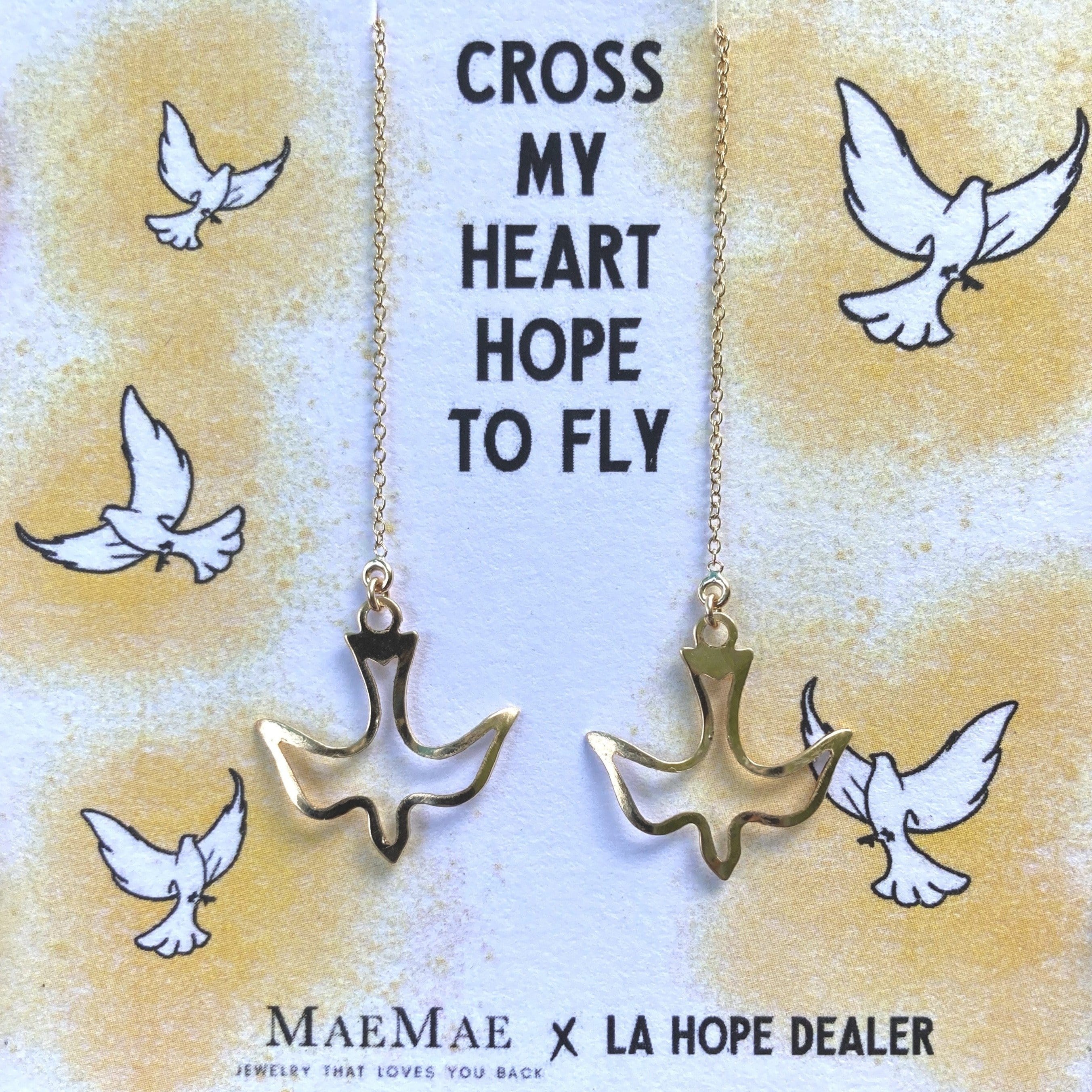 Dove Threader Earrings Collab with the LA Hope Dealer (Limited Edition) Dainty Earrings