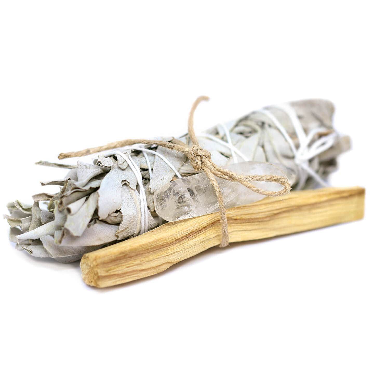 Clear Quartz Sage Wand Dainty Health + Wellness