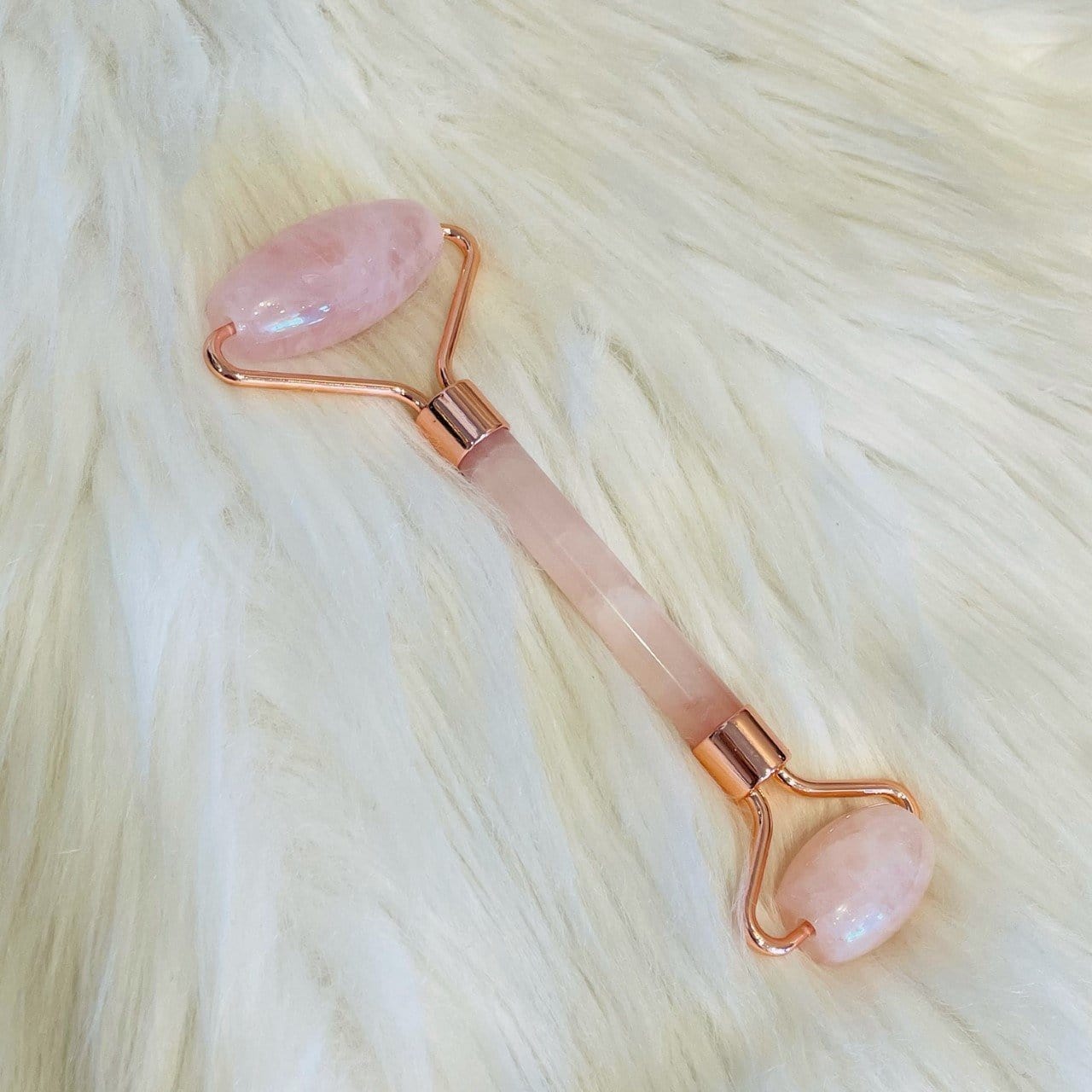 Rose Quartz Crystal Face Roller Dainty Health + Wellness
