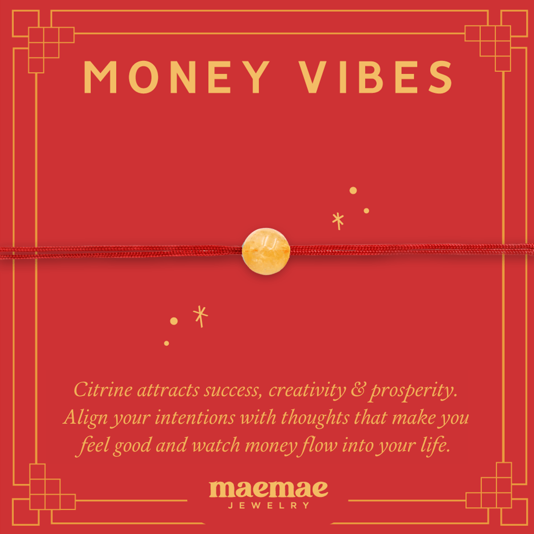 "Money Vibes" Citrine String Bracelet Dainty