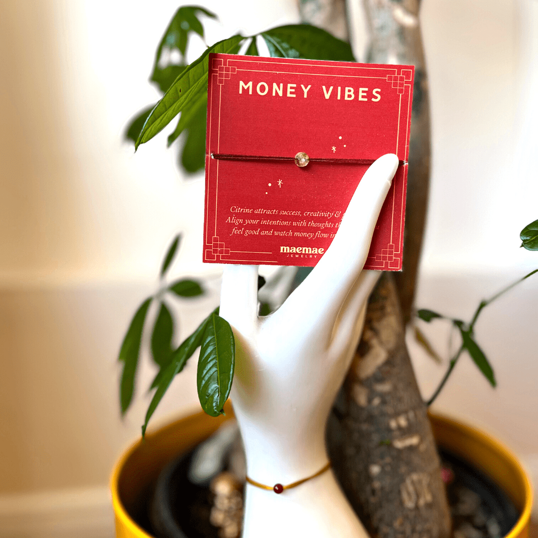 "Money Vibes" Citrine String Bracelet Dainty