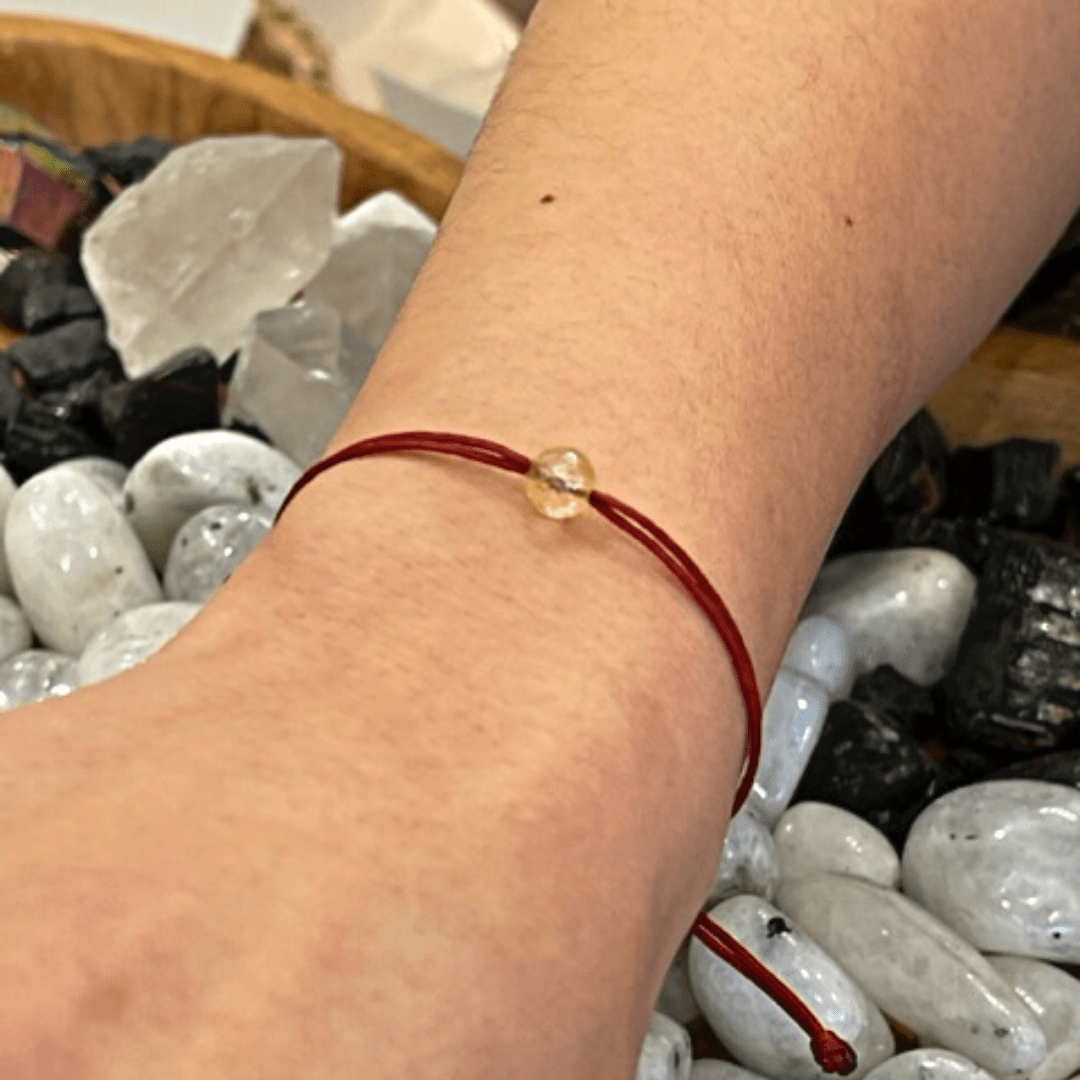 "Money Vibes" Citrine String Bracelet Dainty
