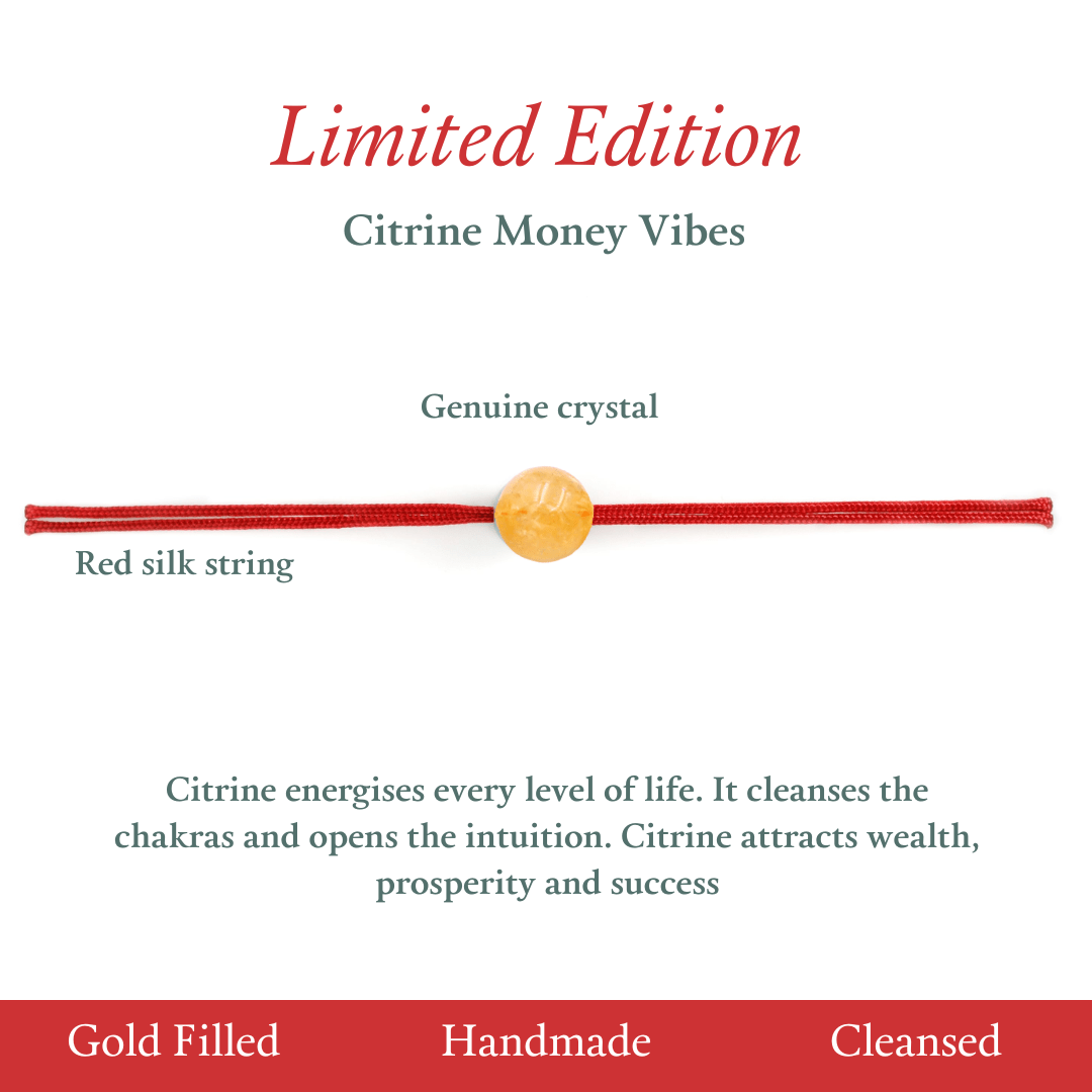 "Money Vibes" Citrine String Bracelet Dainty