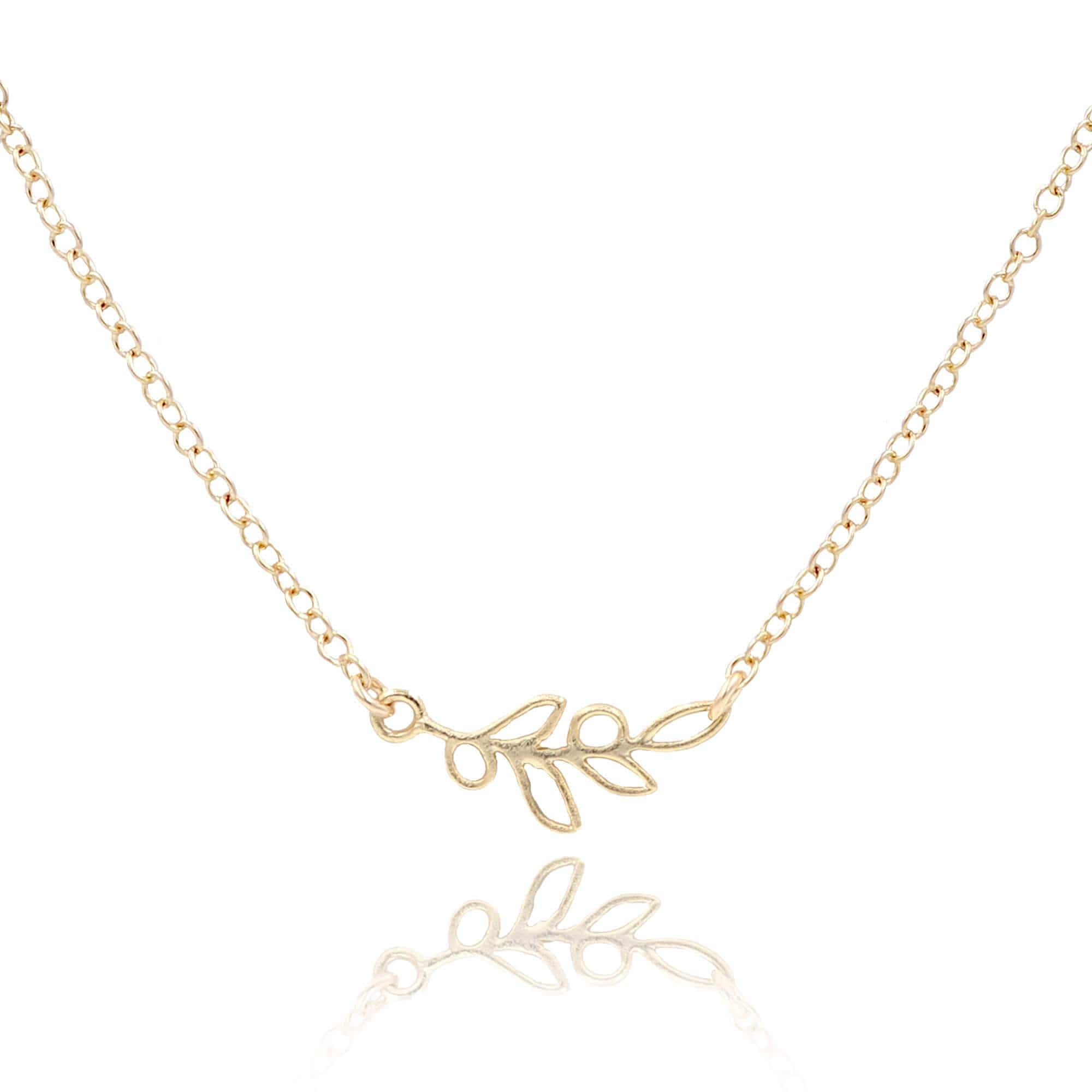Patience Necklace Dainty Necklace 14" - 16" Patience Necklace| Olive Branch Necklace | Carded Jewelry