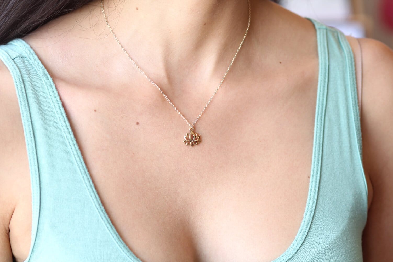 Acceptance Lotus Flower Necklace Dainty Necklace MaeMae Jewelry | "Acceptance" Gold or Silver Necklace | Lotus Charm