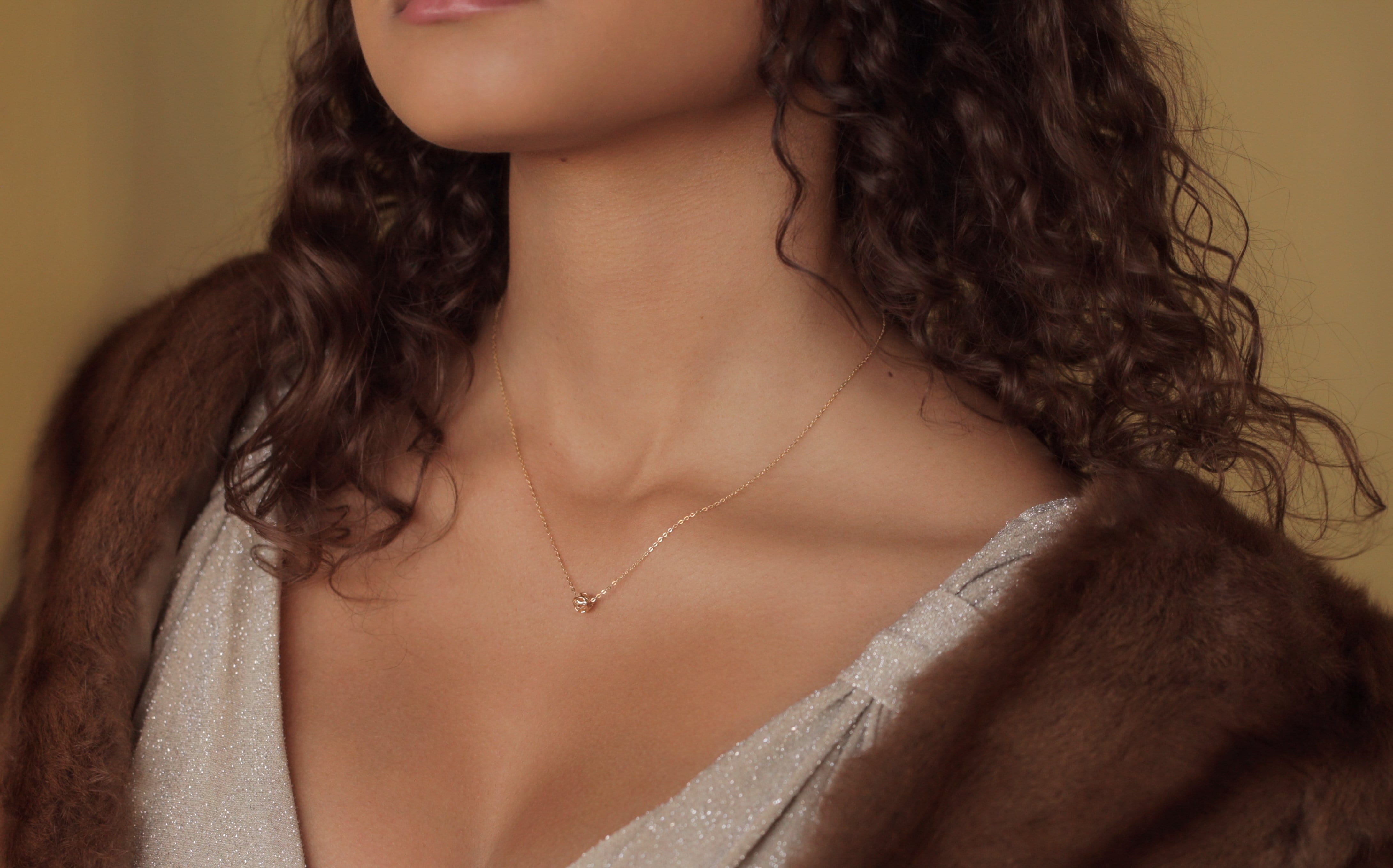 Birthday Necklace Dainty Necklace Filigree Charm Necklace | 14k Gold Filled Necklace or Sterling Silver Birthday Necklace