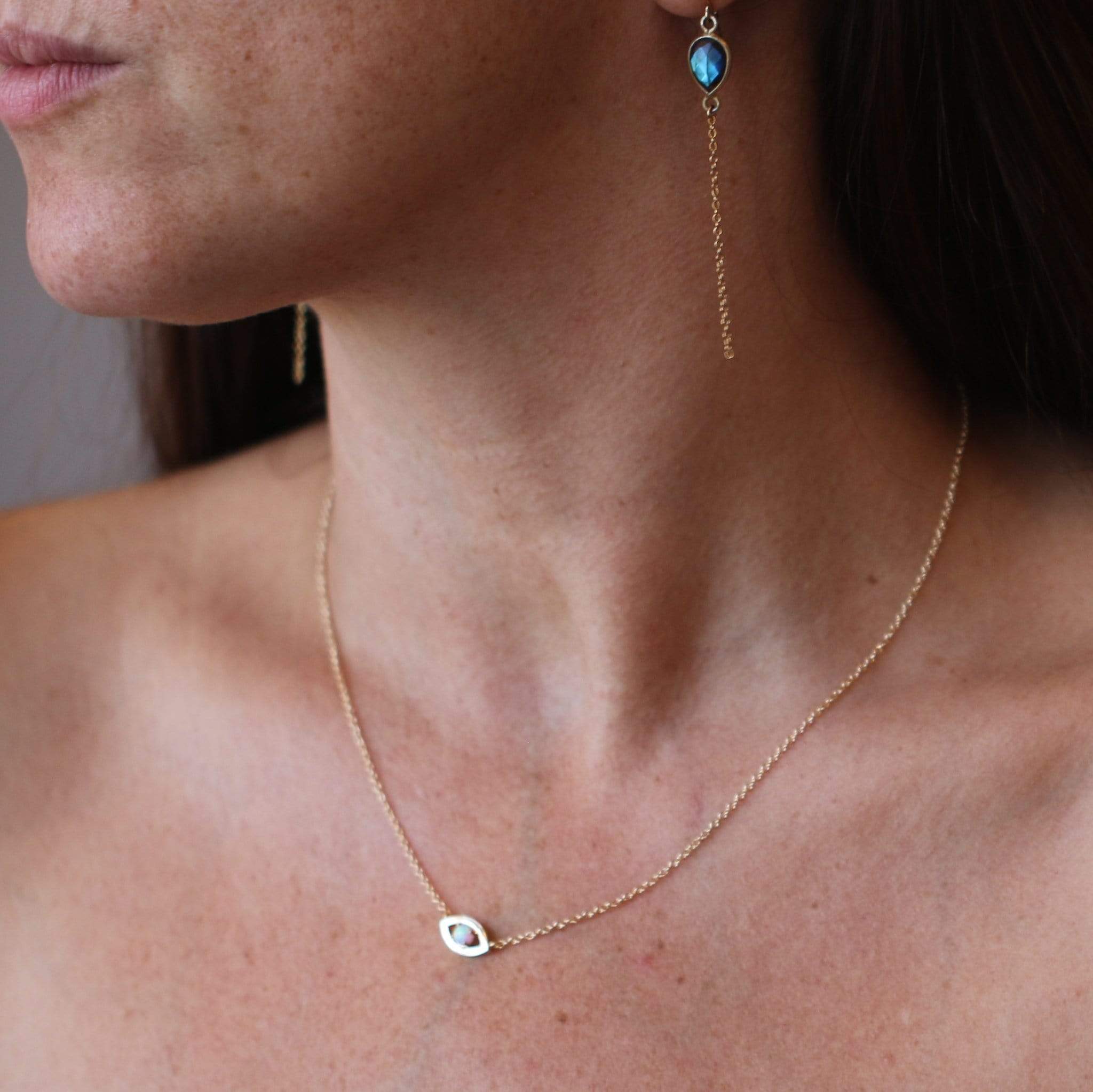 Evil Eye Protection Necklace - Opal (Limited Edition) Dainty Necklace