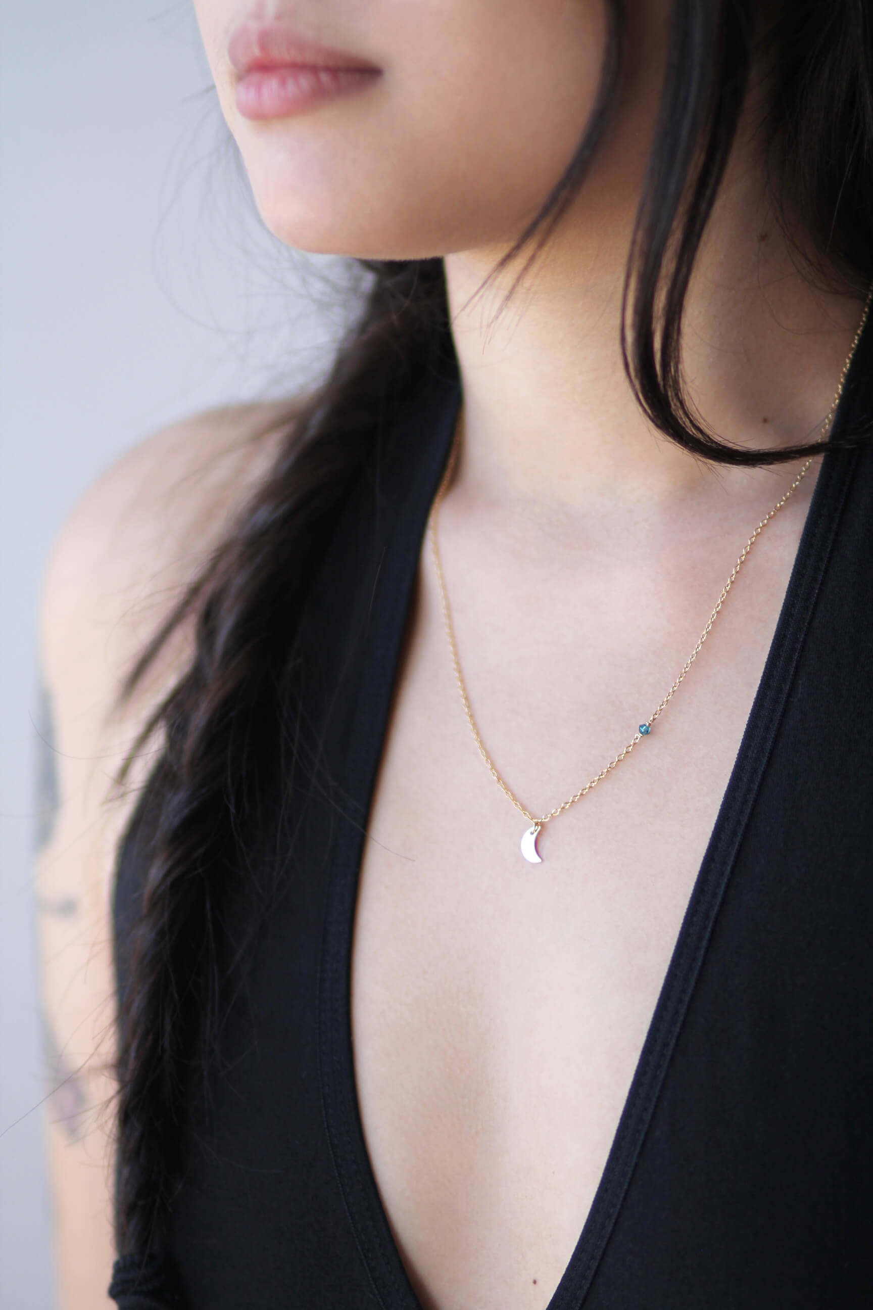 I Love You To The Moon And Back Necklace Dainty Necklace MaeMae Jewelry | I Love You To The Moon And Back Necklace | Gold or Silver