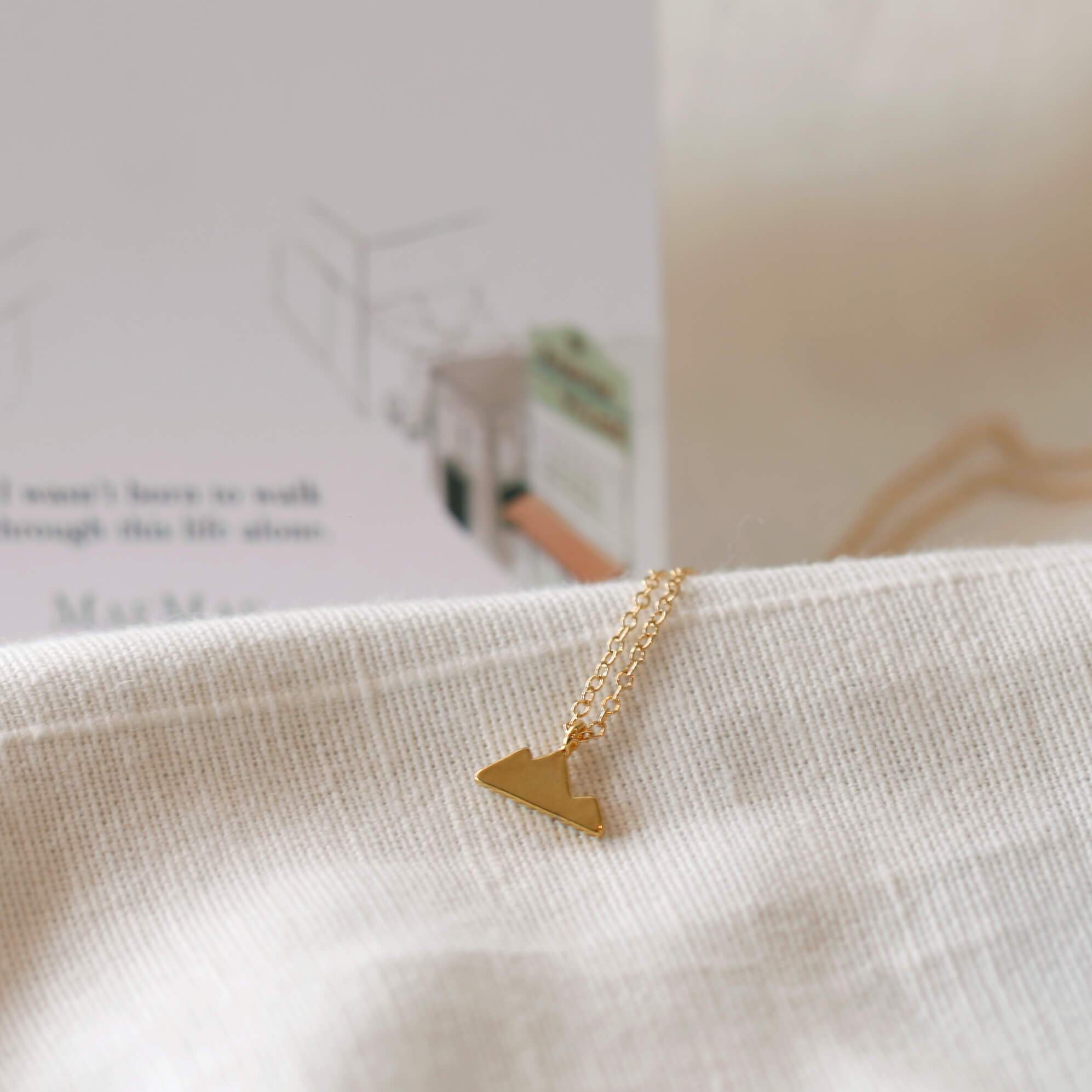 It Takes a Village Necklace Dainty Necklace It Takes a Village Mountain Charm Necklace | 14k Gold Filled Mountain Necklace
