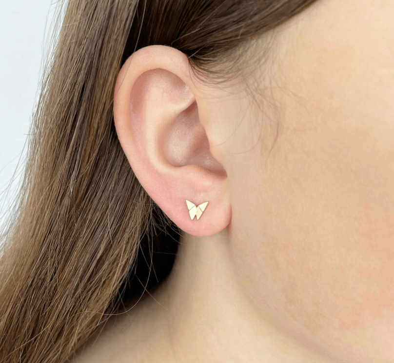 Origami Butterfly Stud Earring (POS) Dainty