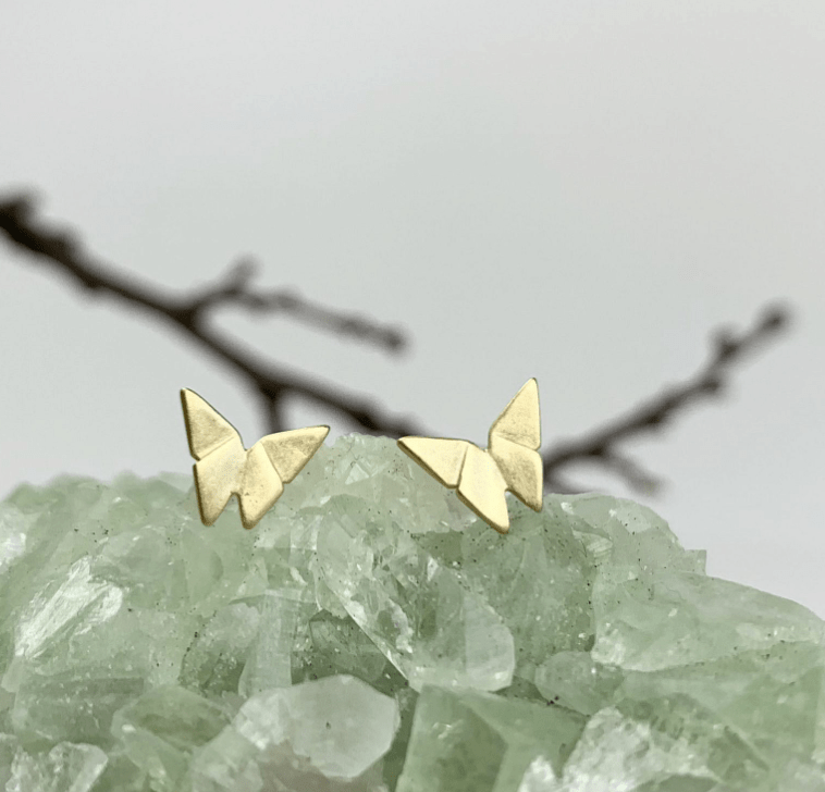 Origami Butterfly Stud Earring (POS) Dainty