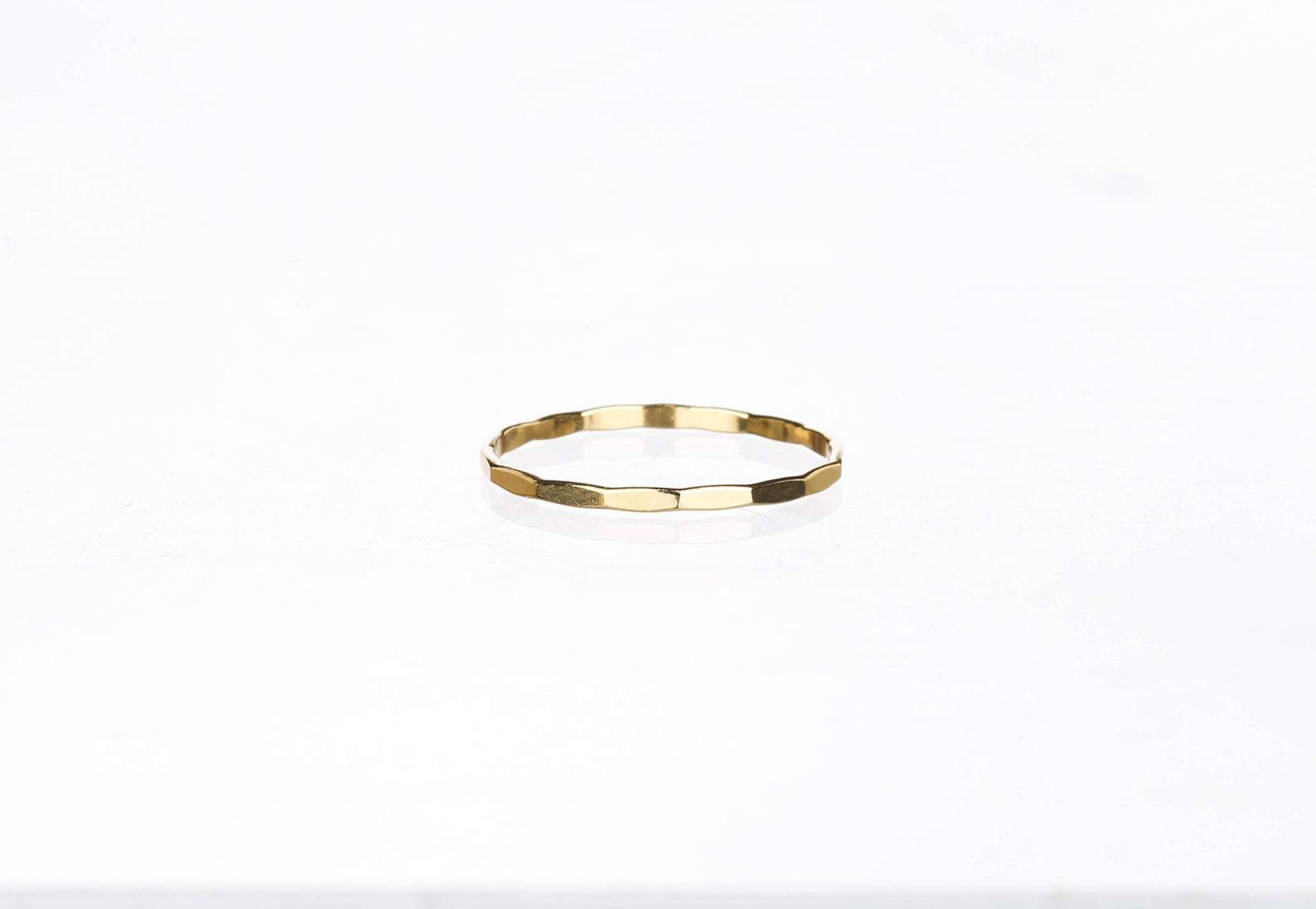 Hammered Band Stacking Ring Dainty Ring