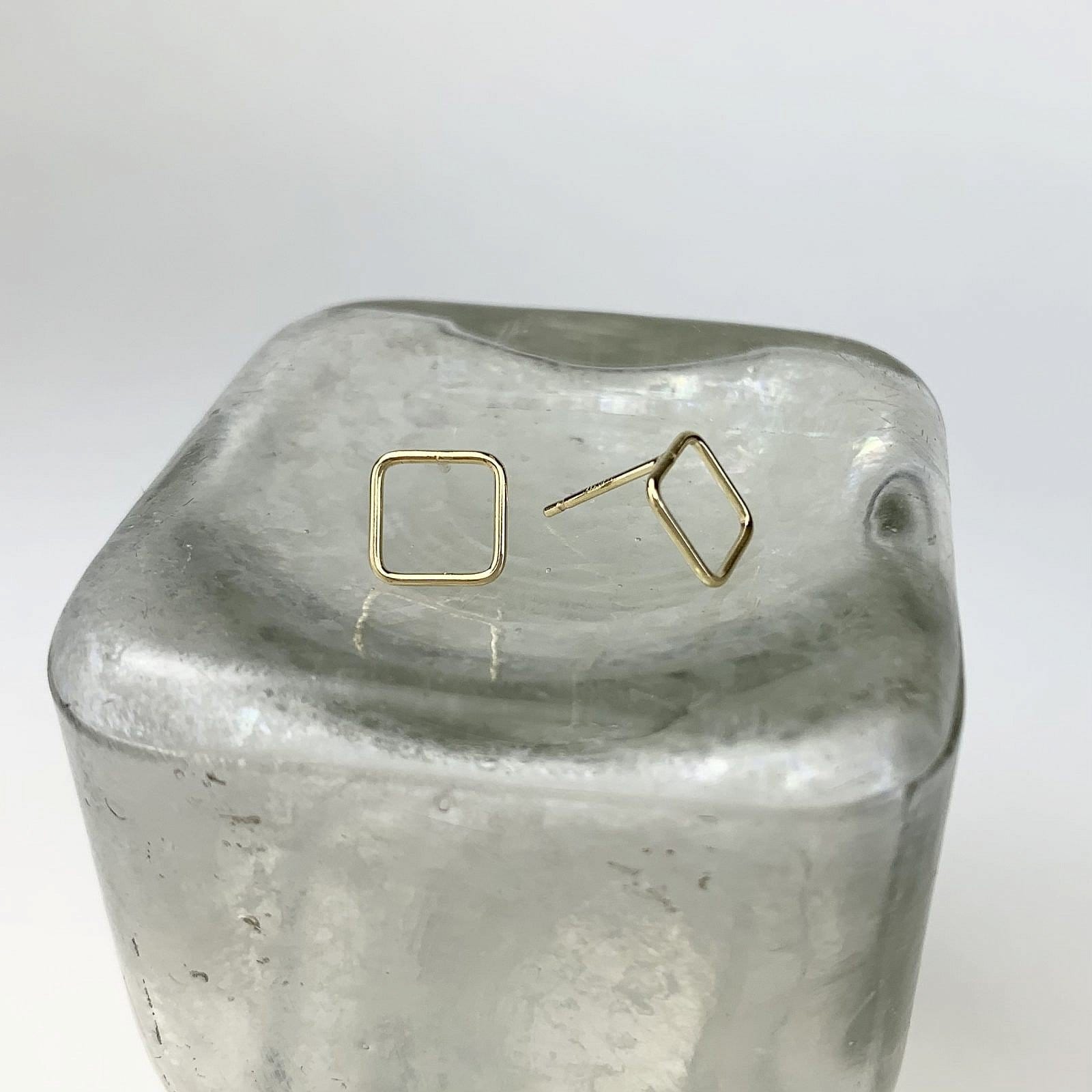 Rounded Square Studs Dainty