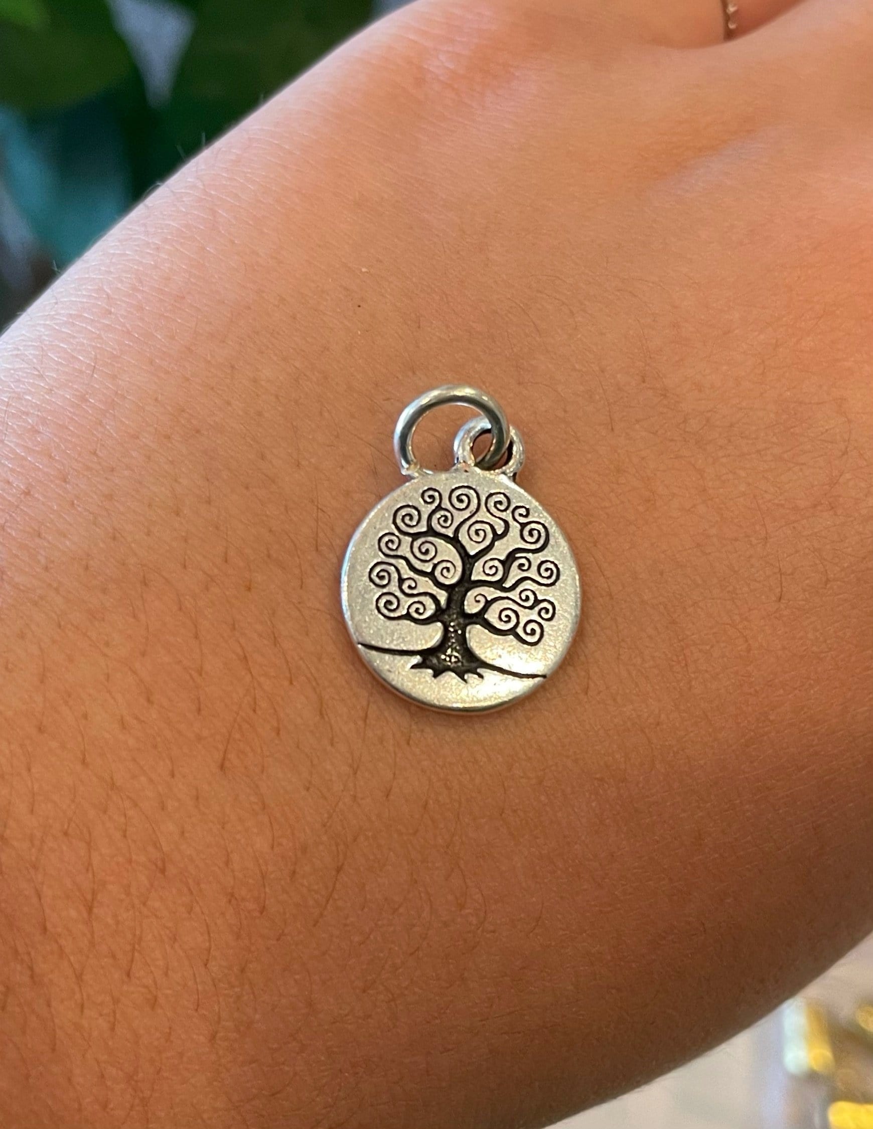 Custom Necklace Bar Charms Dainty Silver Tree of Life Charm