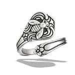 Stainless Steel Bumble Bee Spoon Ring Dainty