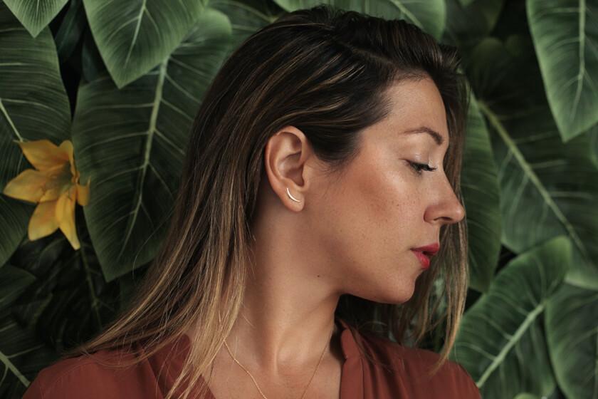 Swoop Climber Post Earrings Dainty Studs