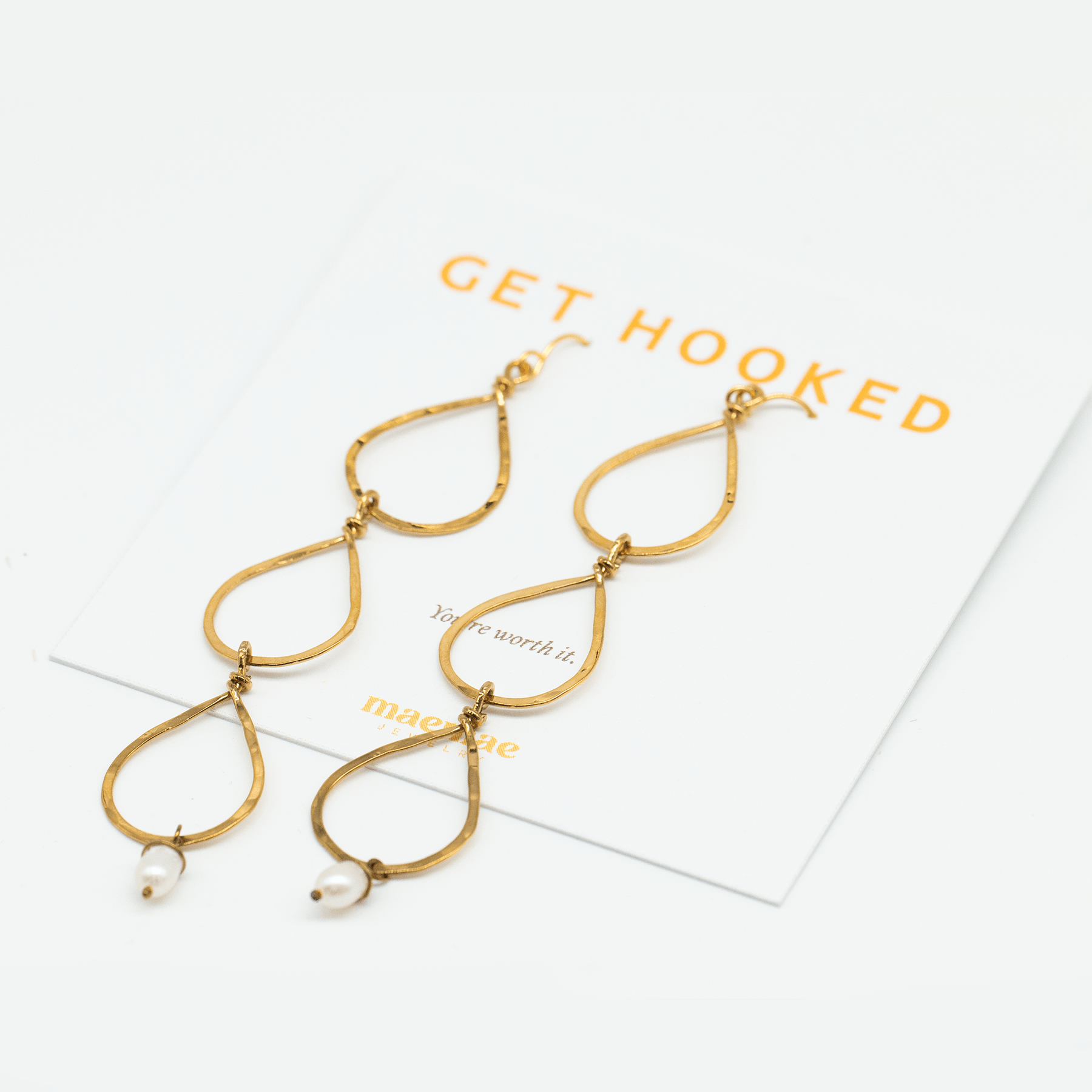 Triple Teardrop Earrings Dainty