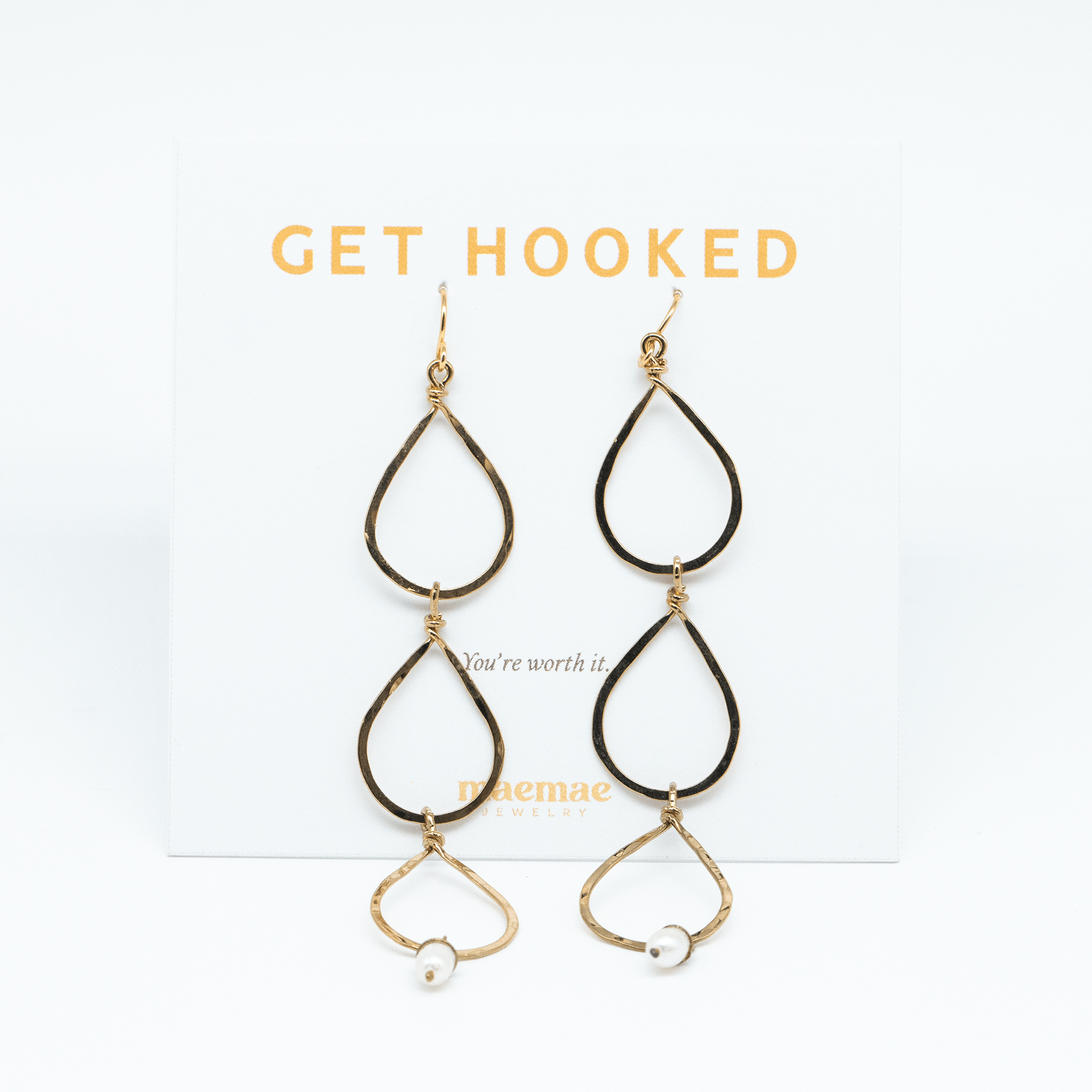 Triple Teardrop Earrings Dainty