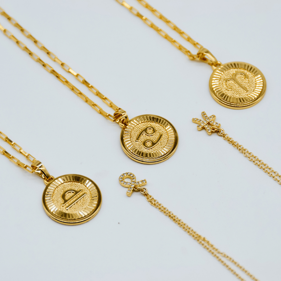 Zodiac Medallion Necklace Dainty Zodiac Medallion Necklace | Gold Filled Jewelry | Zodiac Symbols