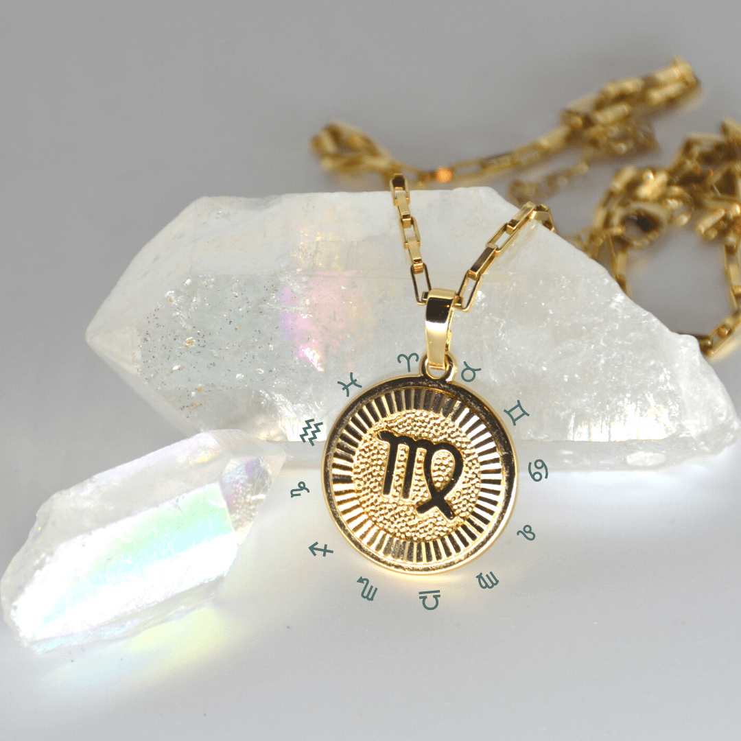 Zodiac Medallion Necklace Dainty Zodiac Medallion Necklace | Gold Filled Jewelry | Zodiac Symbols