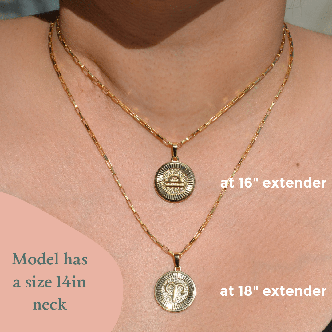 Zodiac Medallion Necklace Dainty Zodiac Medallion Necklace | Gold Filled Jewelry | Zodiac Symbols
