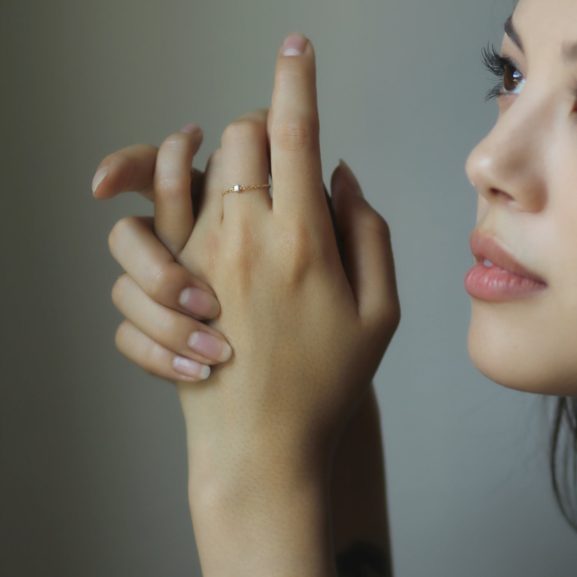 Maemae Jewelry | Just Breathe Ring | Chain Rings | Tri-Tone 8.5 / 14K Gold Filled