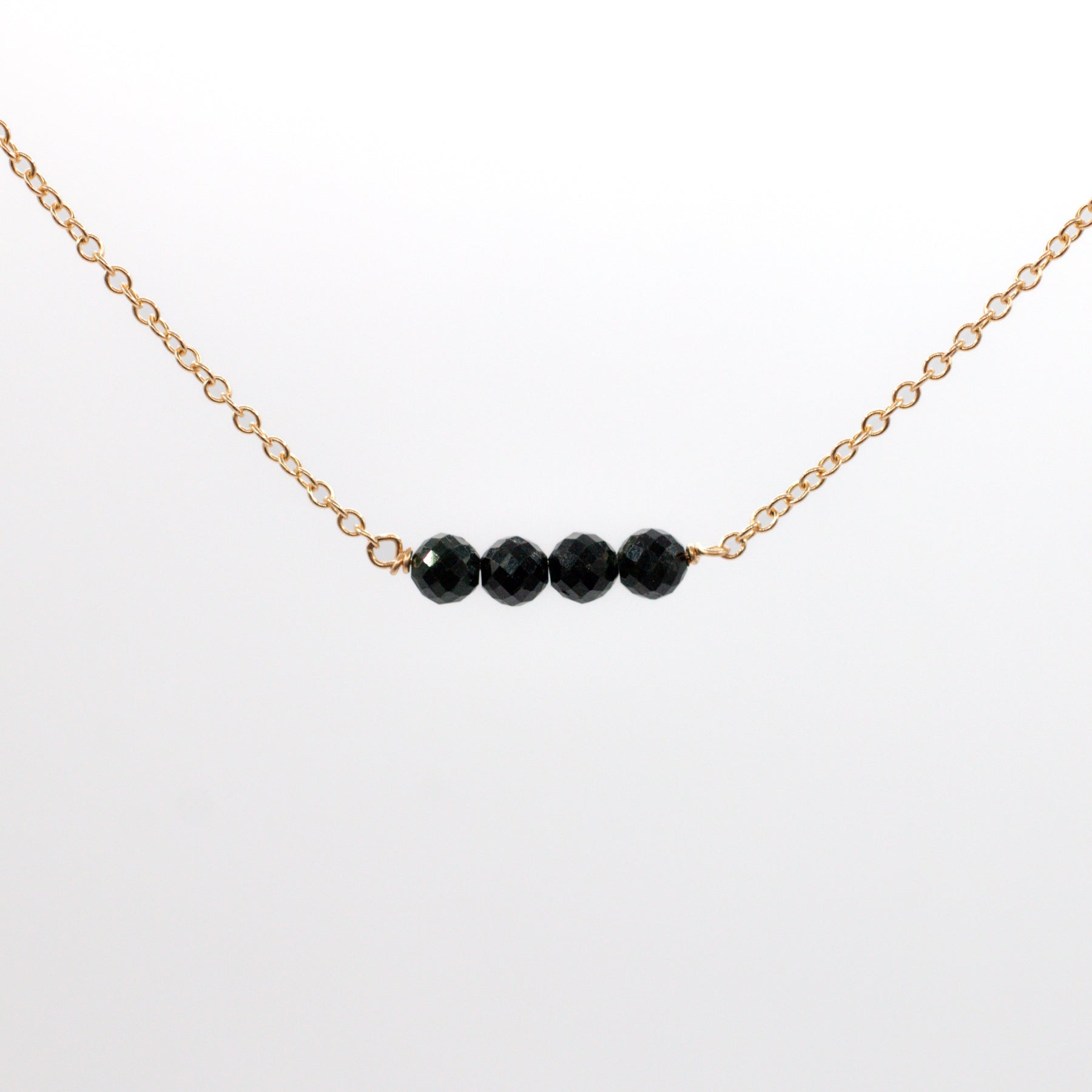 I Am Safe Necklace - Black Onyx - 14k Gold-Filled - MaeMae Jewelry