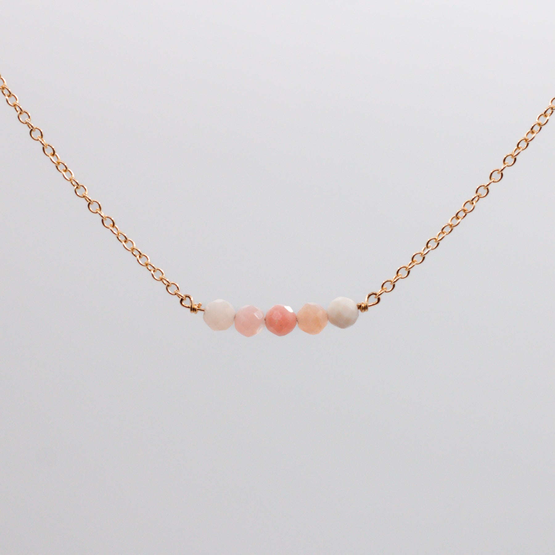 I Am Loved Necklace - Pink Opal - 14k Gold-Filled - MaeMae Jewelry