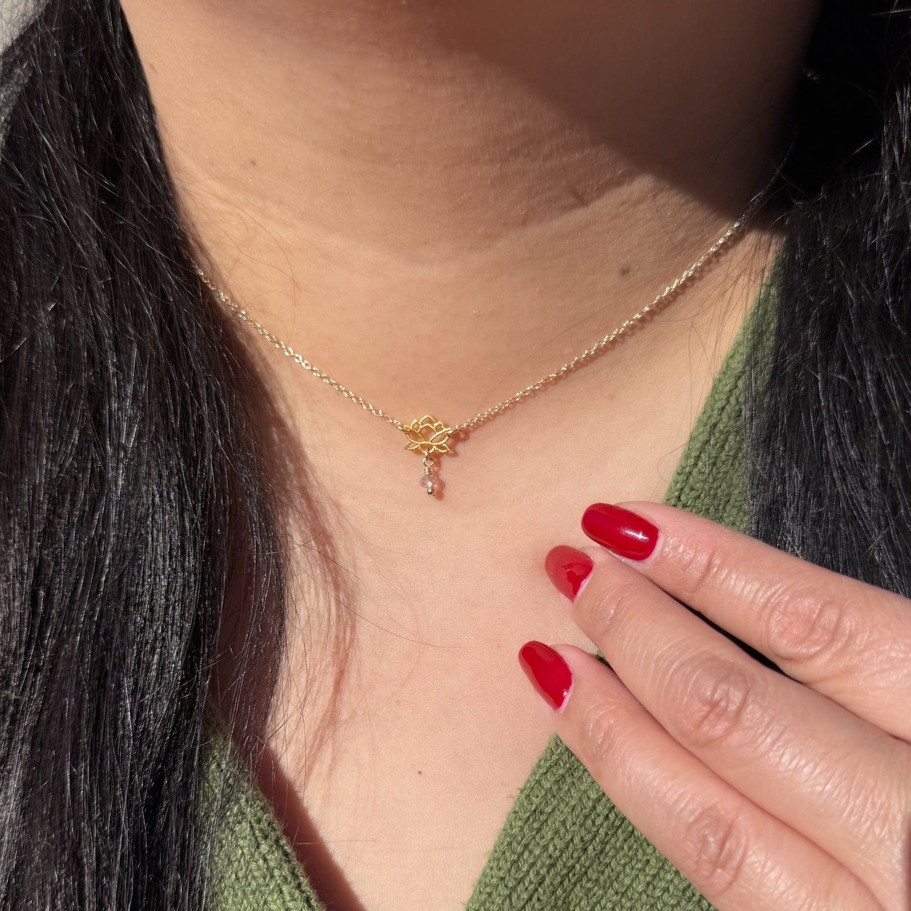 Be Like the Lotus Ametrine Necklace Dainty Be Like the Lotus Ametrine Necklace - 14k Gold-Filled - MaeMae Jewelry