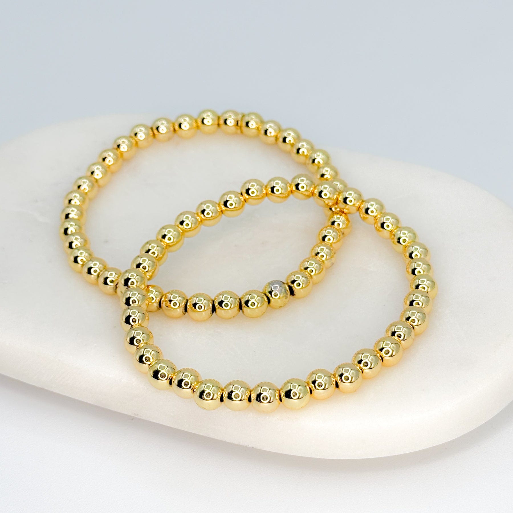 Golden Hour Bracelet - 14k Gold Filled Beaded Bracelet Dainty Bracelet